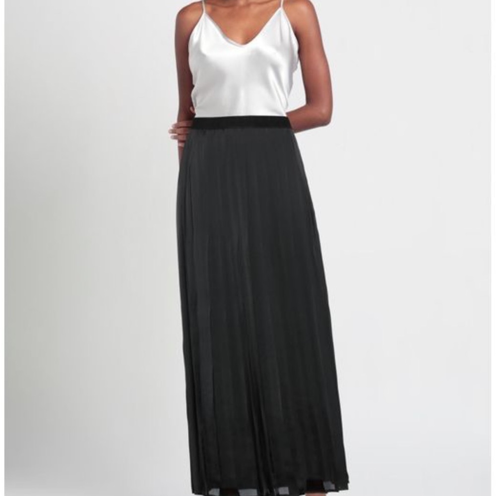 New Enza Costa Sheer Black Maxi Skirt